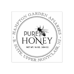 Jouw naam hier Beedable Honey Jar Label Stempel