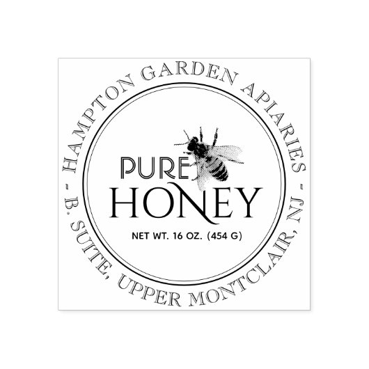 Jouw naam hier Beedable Honey Jar Label Stempel (Afrduk)