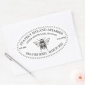 Jouw naam Hier Goud  Honey Jar Ovaal Label (Envelop)