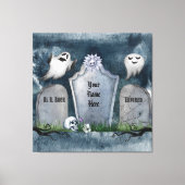 Jouw naam hier griezelig griezelig halloween canvas afdruk (Voorkant)