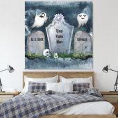 Jouw naam hier griezelig griezelig halloween canvas afdruk (Insitu (Slaapkamer))