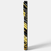 Jouw naam hier in Chevron Black en Gold Case-Mate iPhone Case (Achterkant / Links)
