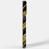 Jouw naam hier in Chevron Black en Gold Case-Mate iPhone Case (Achterkant / Rechts)