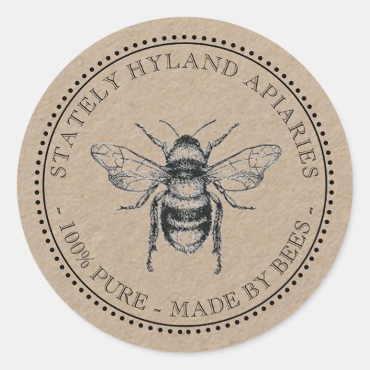Jouw naam hier Kraft Honey Jar Label 2 (Voorkant)