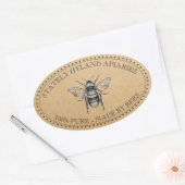 Jouw naam hier Kraft  Honey Jar Oval Label (Envelop)