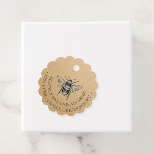 Jouw naam hier Label van honingbijen met tong (In situ)