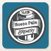 Jouw naam Hier Logo Brouwerij Thema Kartonnen Onderzetters (Voorkant)