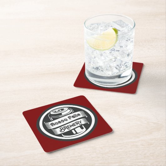 Jouw naam Hier Logo Brouwerij Thema Kartonnen Onderzetters (Insitu)