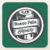 Jouw naam Hier Logo Brouwerij Thema Kartonnen Onderzetters (Voorkant)