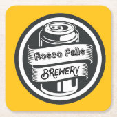 Jouw naam Hier Logo Brouwerij Thema Kartonnen Onderzetters (Voorkant)