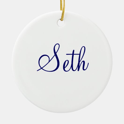 jouw naam HIER Nantucket Keramisch Ornament (Voorkant)