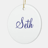 jouw naam HIER Nantucket Keramisch Ornament (Links)