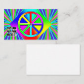 JOUW NAAM HIER! Regenboogwiel (je kunt woorden toe Visitekaartje (Voorkant / Achterkant)