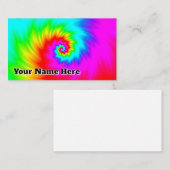 Jouw naam hier verscheurde regenboogspiraal visitekaartje (Voorkant / Achterkant)