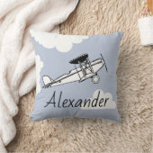 jouw naam hier vliegdekvliegtuig wolken pillow kussen (Deken)