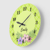 Jouw naam, horloge, retro grote klok (Hoek)