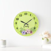 Jouw naam, horloge, retro grote klok (Huis)