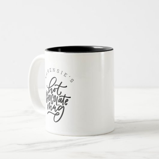Jouw naam Hot Chocolate Mok (Voorkant links)