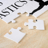 "JOUW NAAM" houdt van gymnastiek Legpuzzel (Zijkant)