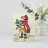 Jouw naam houdt van kerstwensen Roodkapje Feestdagenkaart (Staand voorkant)
