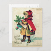 Jouw naam houdt van kerstwensen Roodkapje Feestdagenkaart (Voorkant / Achterkant)