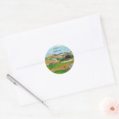 Jouw naam Impressionist pastoraal schilderen Gaugu Ronde Sticker (Envelop)