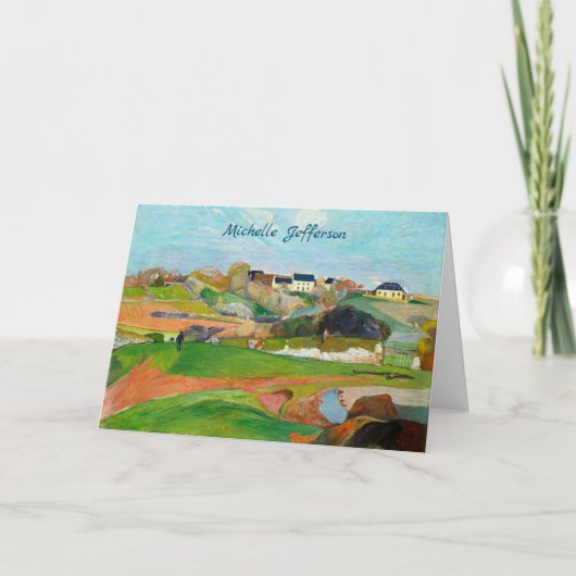 Jouw naam Impressionist Pastoral Paining Gauguin Kaart (Voorkant)