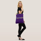 Jouw naam in akkerblokletters / Susan Canvas tas (Op model)