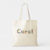 Jouw naam in artsy florale letters / Carol Tote Bag (Achterkant)
