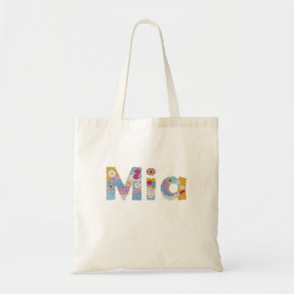 Jouw naam in artsy florale letters / Mia Tote Bag
