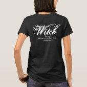 Jouw naam in beruchte heekproeven Zwarte Gothic T-shirt (Achterkant)