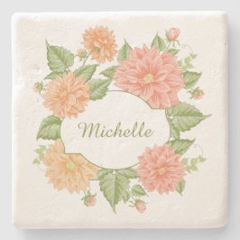 Jouw naam in een bloem Lijst onderzetters