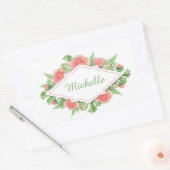 Jouw naam in een Bloem sticker van het Lijst (Envelop)