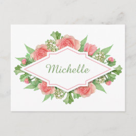 Jouw naam in een briefkaart van het Bloem van het 