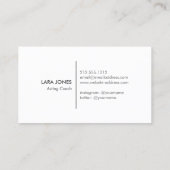 Jouw naam in licht voor acteurs, artiesten, dans visitekaartje (Achterkant)