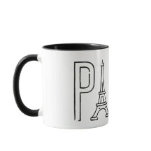 [jouw naam] in Parijs — Eiffeltoren typografie