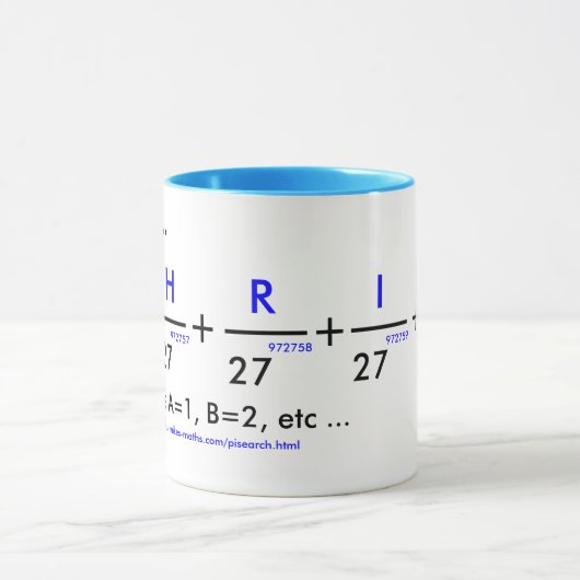 Jouw naam in pi - aanpasbaar! mok (Midden)