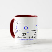 Jouw naam in pi - aanpasbaar! mok (Voorkant links)