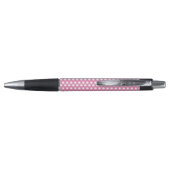 jouw naam in roze en witte stippen trendy motief pen (Achterkant)