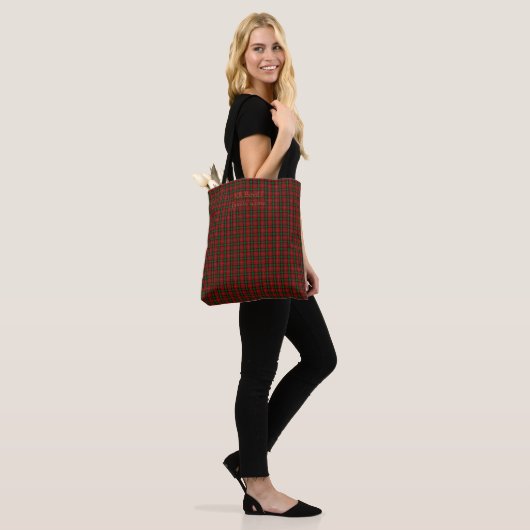 Jouw naam / initialen over Boyd Clan familie Tarta Tote Bag (Op model)