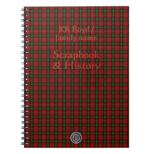 Jouw naam / initialen over de Boyd Clan familie Ta Notitieboek (Voorkant)