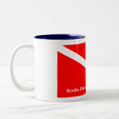 (Jouw naam invoegen) Scuba Diver Coffee Mok 1 (Links)