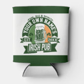 JOUW NAAM Irish Pub | Funny St Patrick's Day Party Blikjeskoeler (Voorkant)