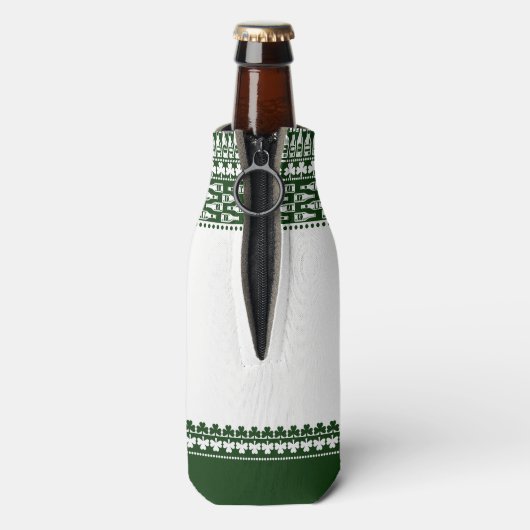 Jouw naam Irish Pub | Gepersonaliseerde Ierse bier Flesjeskoeler (Fles Achterkant)