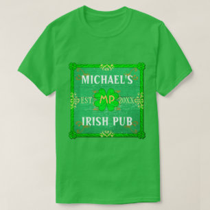 Jouw naam Irish Pub Green T-shirt