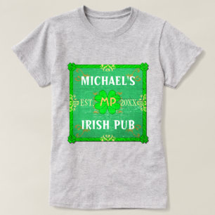 Jouw naam Irish Pub Green T-shirt