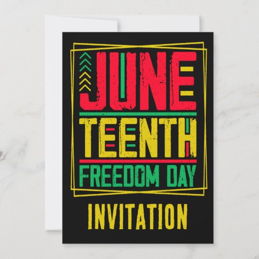 Jouw naam Junetetiende Vrijheidfeest Kaart (Voorkant)