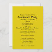 Jouw naam Junetetiende Vrijheidfeest Kaart (Achterkant)