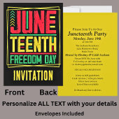 Jouw naam Junetetiende Vrijheidfeest Kaart