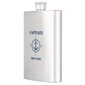 Jouw naam Kapitein Flask Kompas Anker Flacon (Links)